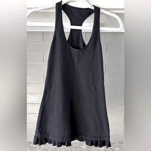 Lululemon Black Athletic Ruffle Tank Top
Size S